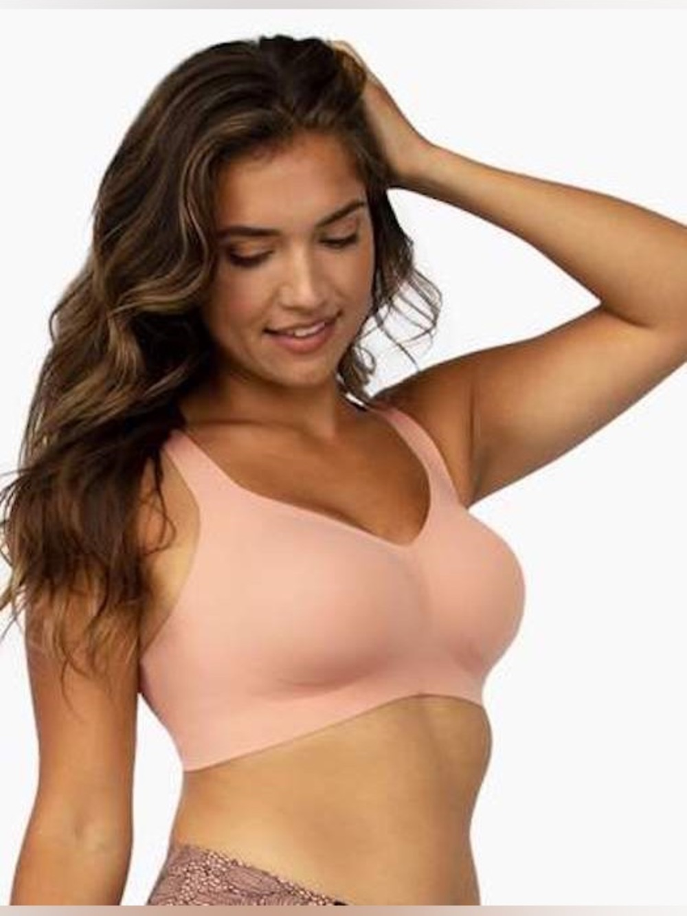 Evelyn & Bobbie The Beyond Bra Coral Orange Size Small Padded Seamless EUC